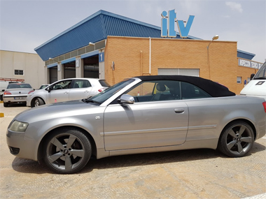 Audi A4 Cabrio waiting to start import test in Murcia Audi A4 Cabrio at ITV Test Centre